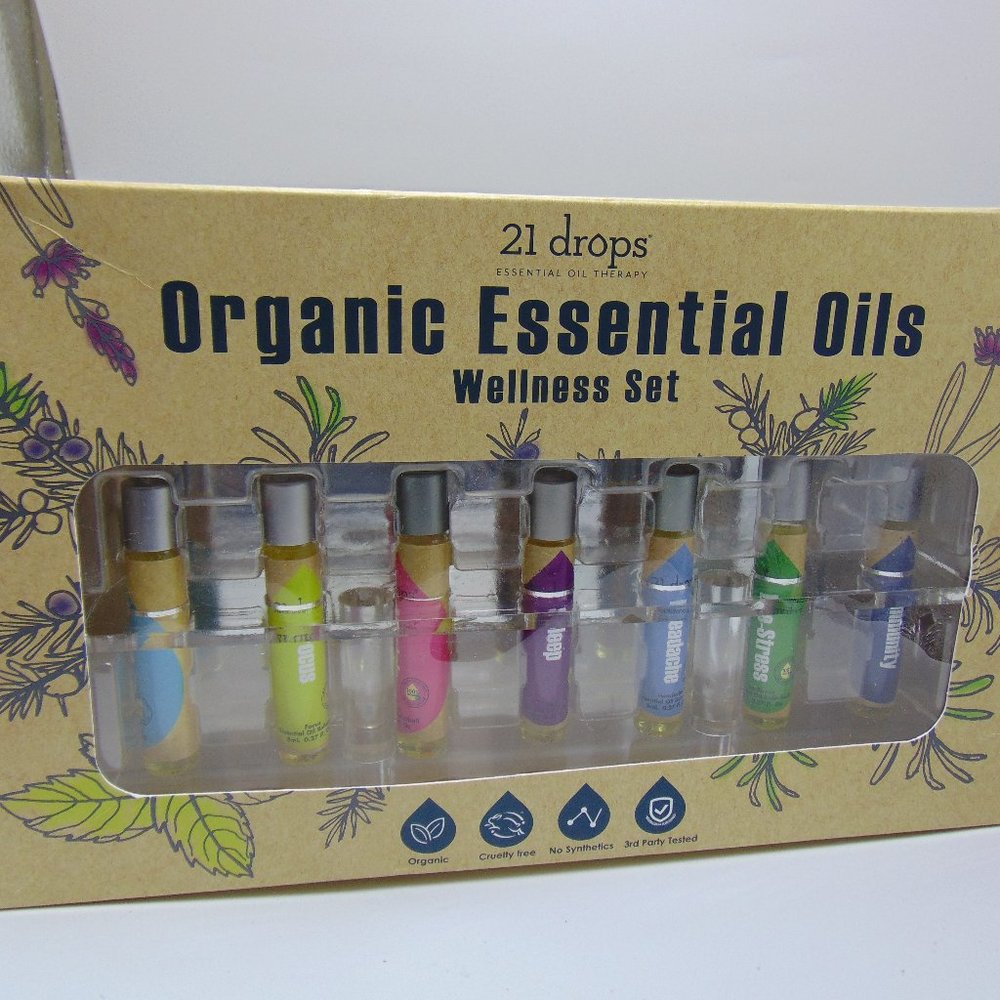 21 DROPS ORGANIC ESSENTIAL OILS